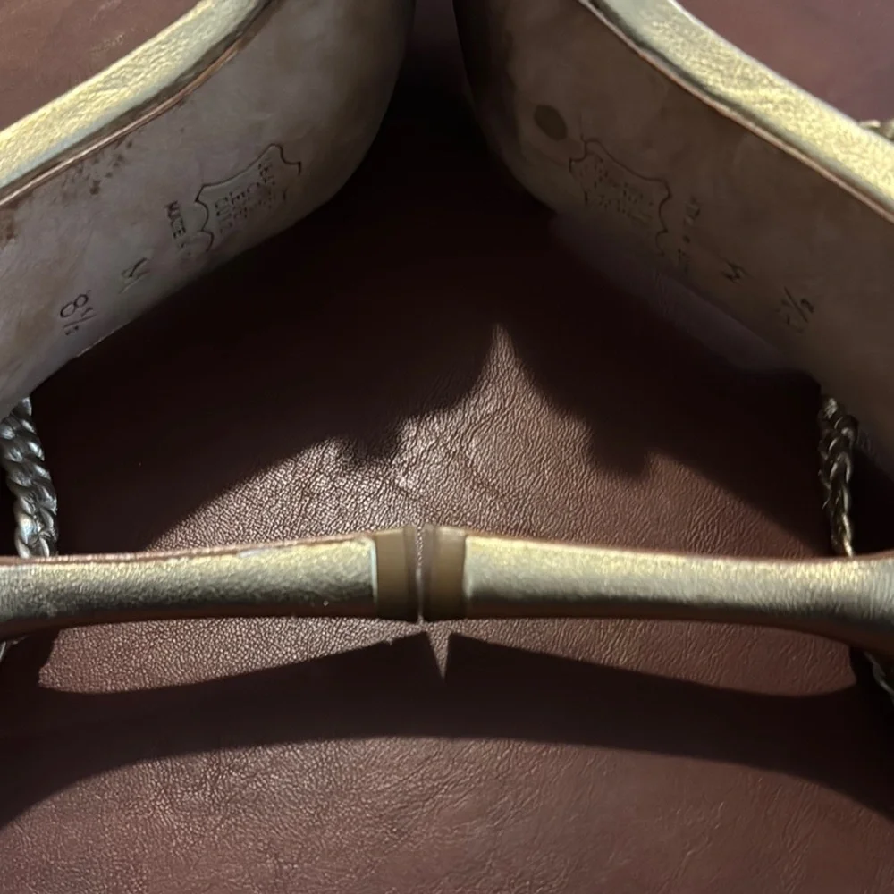 Michael Kors Leather Gold Heel Sandals